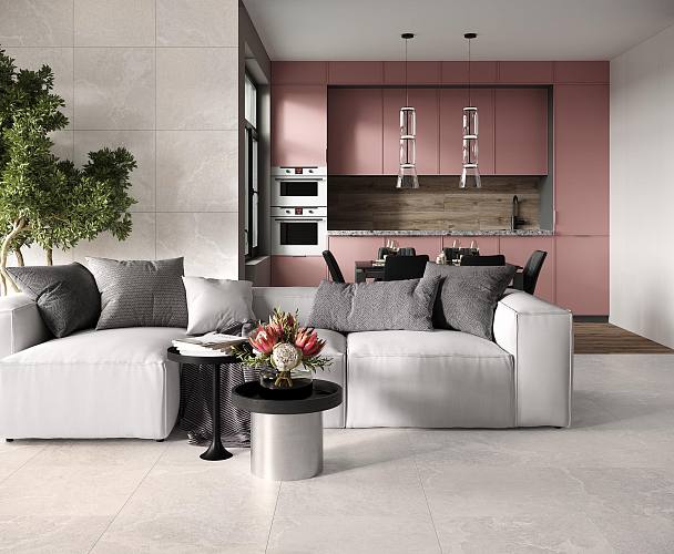 Blaze Silver Керамогранит светло-серый 60х60 Сатинированный Карвинг