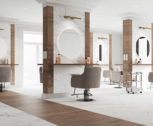Calacatta Bianco PRO Керамогранит белый 60х60 матовый R10GR