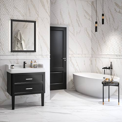 Алентежу Плинтус белый матовый обрезной FMF007R 30x12