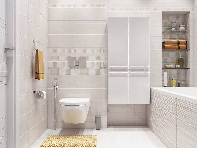 Atria бордюр бежевый (AN1J011) 5x44