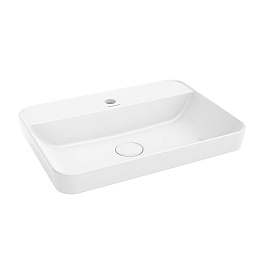 Раковина Plaza/Плаза встраиваемая сверху 55, белая глянцевая